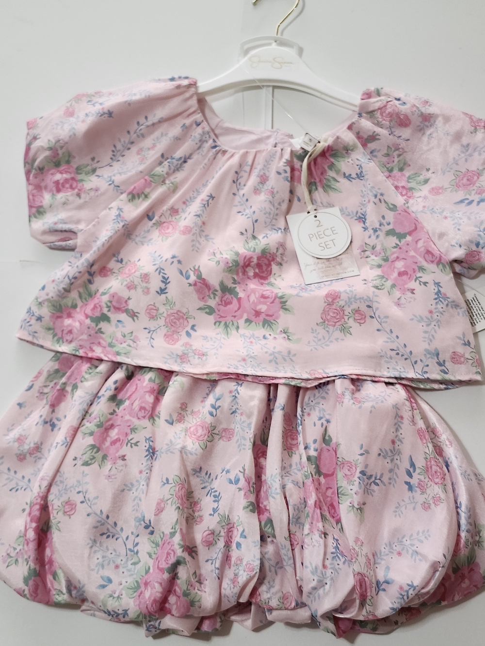 Jessica Simpson Pink Floral Girls Matching Set